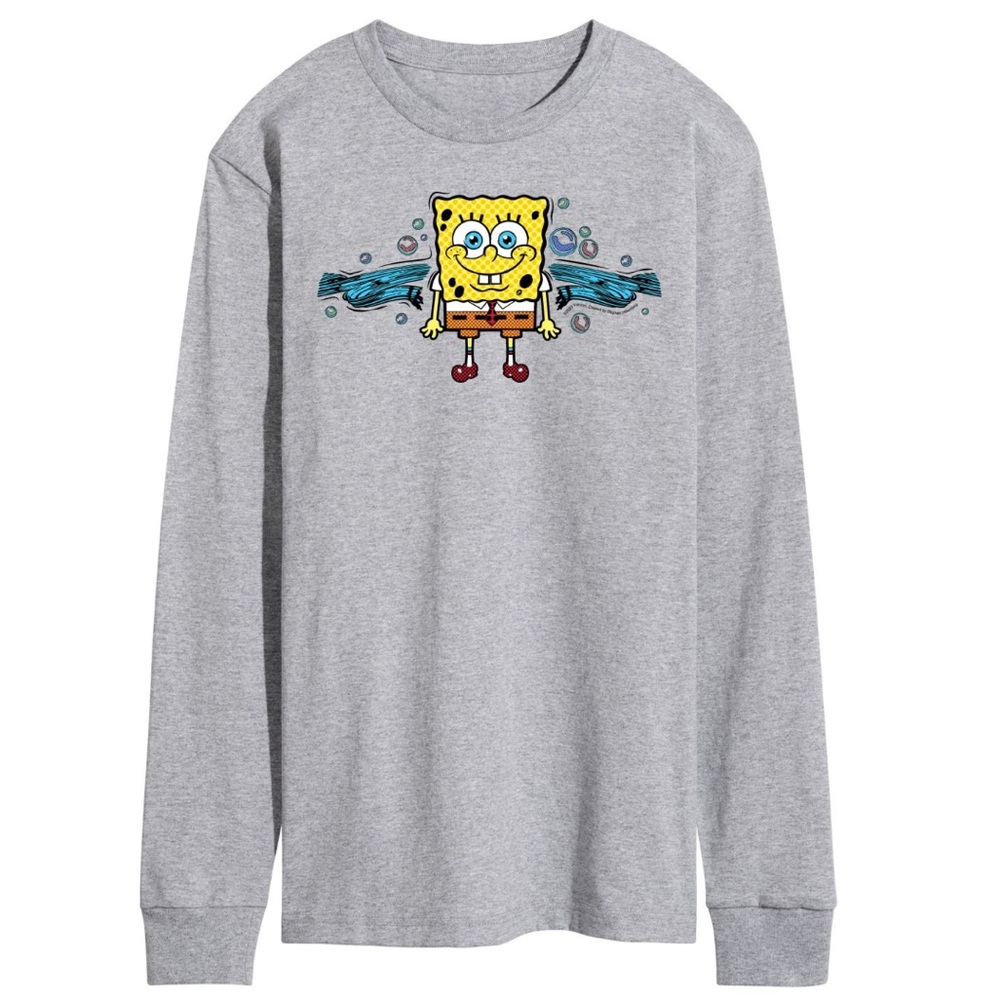 Men's Gildan Nickelodeon SpongeBob Squarepants Long Sleeve Tee